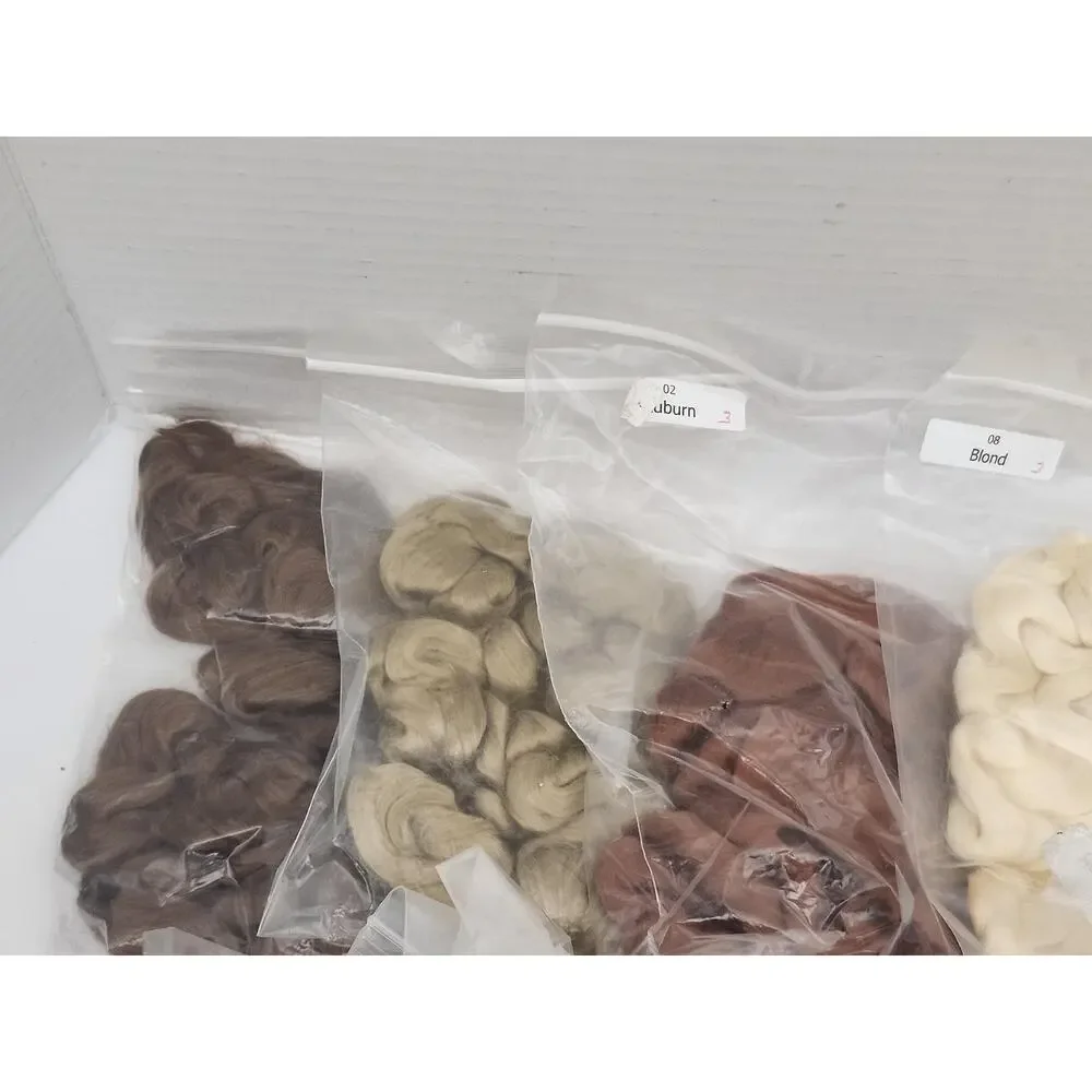 Doll Wig Weft Extensions Mohair Synthetic Hair Craft Supply Lot